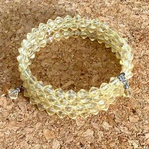 Swarovski Citrine Bead Bangle Bracelet 6.5”-7.5” 😍